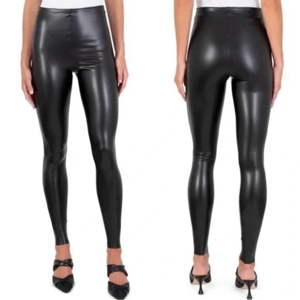 NWT JOIE Womens Sz XX-Large Black‎ Stretch Faux Leather Leggings Pull On Pants